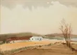 Nerine Desmond, Ploughed Fields, Farmhouse and Figures