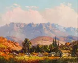 Tinus de Jongh, Cottage in a Valley, oil on canvas