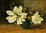 Magnolias by Otto Klar, oil on board, sold May 2016