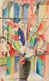 Maud Sumner, An Array of Flowers, ink and watercolour