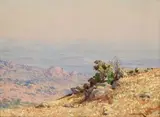 Blik op die Laeveld vanaf naby Graskop by Willem Hermanus Coetzer, oil on canvas laid down on board, offered May 2016
