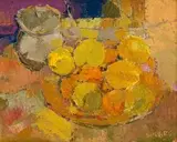 Frank Spears, Lemons, oil on board