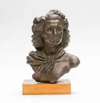 Herman Wald, The Sabra, plaster, mounted on a wooden base