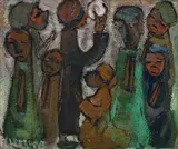 Prayers by Frans Claerhout, oil on board, offered May 2016