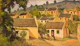 Genadendal by Piet van Heerden, oil on board, offered May 2016