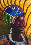 Trevor Makhoba, Portrait of a Woman, oil on card