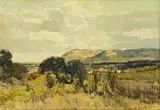 Errol Boyley, View from Newlands, oil on board