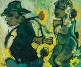 Versoeking aan die Somer Blom by Frans Claerhout, oil on board, sold May 2016