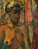Frank Spears, Nude Torso, Zanzibar, oil on board