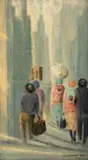 John Koenakeefe Mohl, Through a Narrow Passage, Hillbrow, Johannesburg, oil on board
