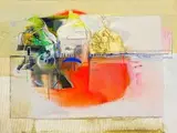 Nils Burwitz, Abstract Composition, oil on canvas