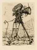 William Kentridge, Messenger, etching