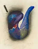 Abstract by Christo Coetzee, mixed media on card, sold May 2016