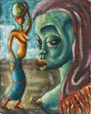 Diederick During, Women, oil on paper