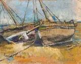 Freida Lock, Fishing Boats on the Beach