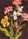 Cannas by Gregoire Boonzaier, oil on canvas, offered May 2016