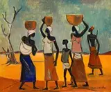 Water Carriers by Maurice van Essche, oil on canvas, sold May 2016