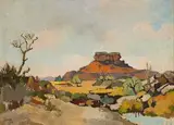 Mount Ararat, E. Free State by Gregoire Boonzaier, oil on canvas, sold May 2016