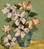 Hibiscus by Gregoire Boonzaier, oil on board, sold May 2016