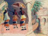 Gerard Sekoto, The Casamance Dancers and the River Seine