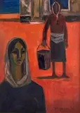 Water Bearer by Maurice van Essche, oil on canvas laid down on board, offered May 2016