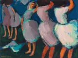 Eleanor Esmonde-White, Women in the Wind, oil on canvas
