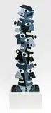 Totem by Norman Catherine, carved and painted wood, sold May 2016