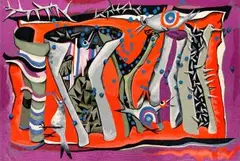 Cecily Sash, Target Composition, hand-woven tapestry