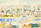 Sydney by Walter Battiss, watercolour, sold Nov 2015