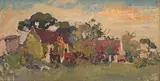 Rural Cottages by Gregoire Boonzaier, oil on canvas laid down on board, sold Nov 2015