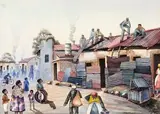 Phaswane David Mogano, The last shacks in Pimville were demolished, watercolour