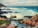 Near Southbroom by Willem Hermanus Coetzer, oil on canvas laid down on board, sold Nov 2015