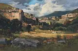 Eben van der Merwe, Near Golden Gate, oil on board