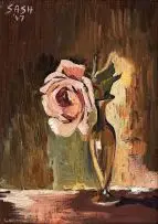Cecily Sash, Pink Rose, oil on canvas