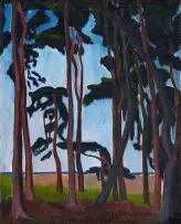 Tall Trees, New Forest by Ruth Everard Haden, oil on canvas, sold Nov 2015