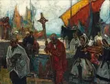 John Henry Amshewitz, The Landing of Da Gama and the Portuguese Explorers