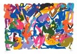 Orgy by Walter Battiss, colour screenprint, sold Nov 2015