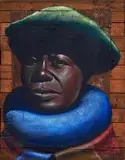 Velaphi (George) Mzimba, Maria Mahlangu, mixed media on steel and wood