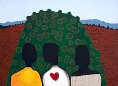 Three Graces by Colbert Mashile, oil on canvas, sold Nov 2015