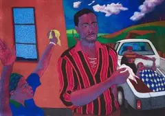 Zwelethu Mthethwa, Neighbour's Ambulance, chalk pastel