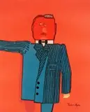 Robert Hodgins, Tailor Made..., colour screenprint