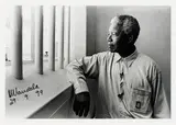 Mandela in His Cell, Robben Island by Jürgen Schadeberg, photograph, sold Nov 2015