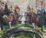 View of a Chateau by Maud Sumner, oil on canvas, sold Nov 2015