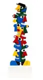 Totem II by Norman Catherine, carved and painted wood, sold Nov 2015