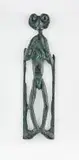 Lucas Sithole, The Innkeeper (LS6732), carved wood with green copper oxide patina