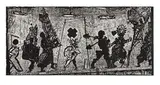 Eight Figures by William Kentridge, linocut with hand colouring, sold Nov 2015