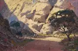 Adriaan Boshoff, Mountain Pass, oil on board