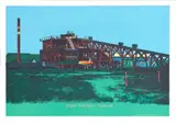 Belfast Coal Mine - Transvaal by Walter Battiss, colour screenprint, sold Apr 2015