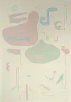 Innocuous & Useless Objects by Walter Battiss, colour screenprint, sold Apr 2015