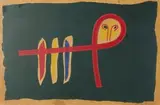 Red Line by Walter Battiss, printing ink on board, sold Apr 2015